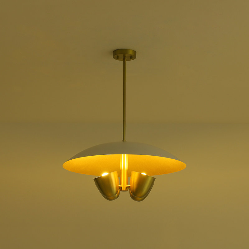 Ultra-Modern 4-Light Flat Dome Pendant