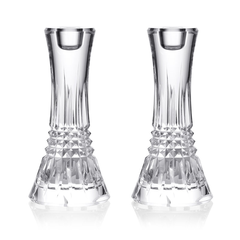Lismore Diamond Candlestick, 7" H x 3.3" W x 3.3" D