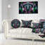 Strange Fractal Design on Black - coussin imprimé abstrait-29604304-29604308
