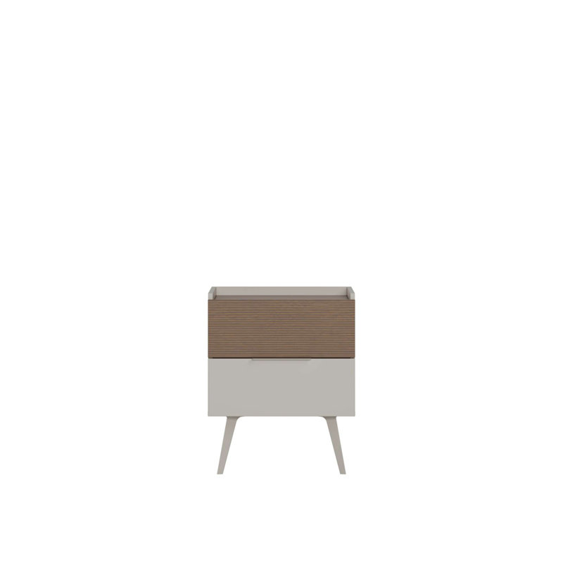 Mink 2 Drawers Nightstand