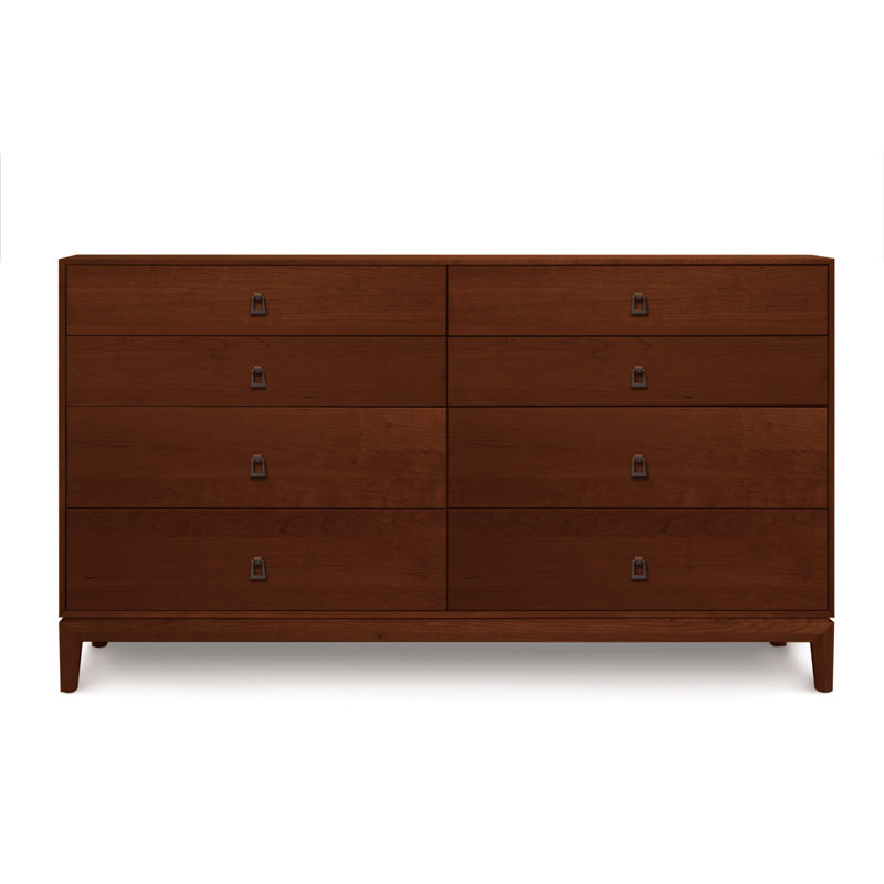 Mansfield 8 - Drawer Solid Wood Dresser, Cognac Cherry