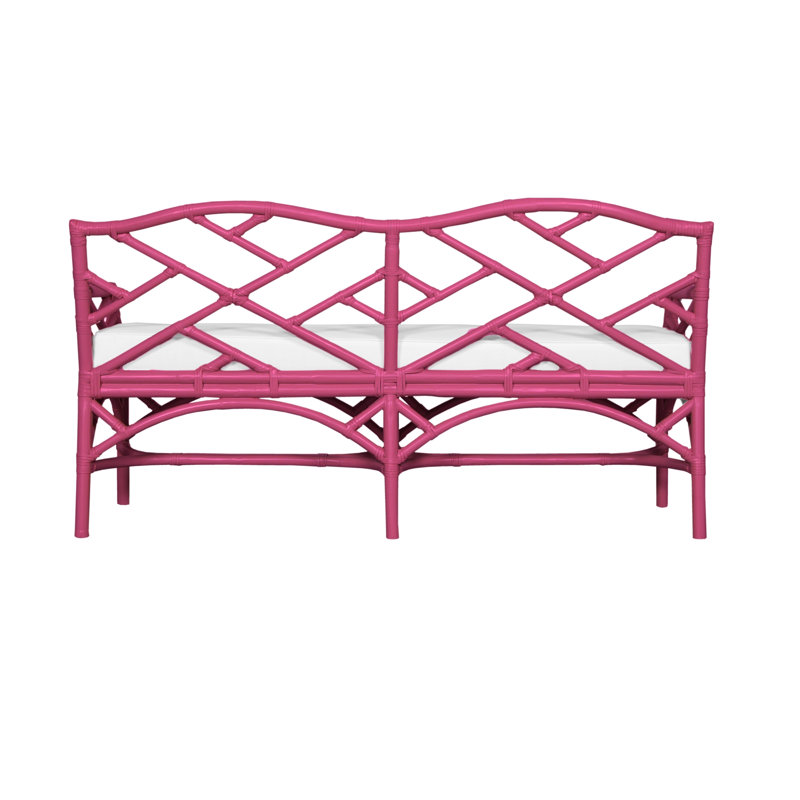 Banc en osier Chippendale, Rose millennial