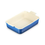 Le Creuset Stoneware Heritage Deep Rectangular Lasagna Dish, 6.75 Qt., Cerise