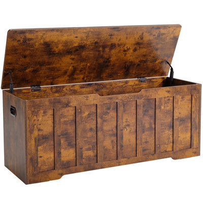 Farmhouse Storage Bench with Shoe Storage, 47.2" Entryway Bench with Soft Close Lid for Bedroom, Hallway, Living Room