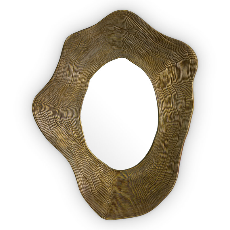 Pavona Novelty Metal Mirror, Vintage Brass