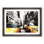 Two Yellow Taxi Cabs in New York in Abstract - Picture Frame Painting Print-55778136-55778139