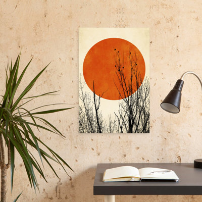 Art contemporain, paysage contemporain, forêt d'oiseaux abstraits