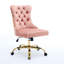 Chaise de bureau rembourrée, chaise capitonnée avec base en métal-2128079025
