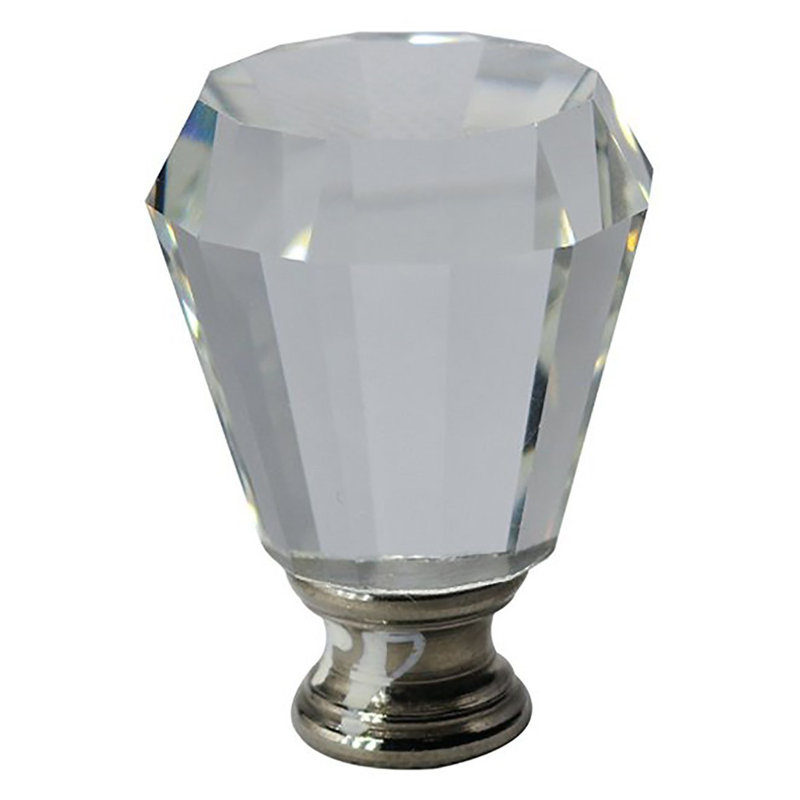 Fleuron en cristal Kodiey Anne, Acier brossé