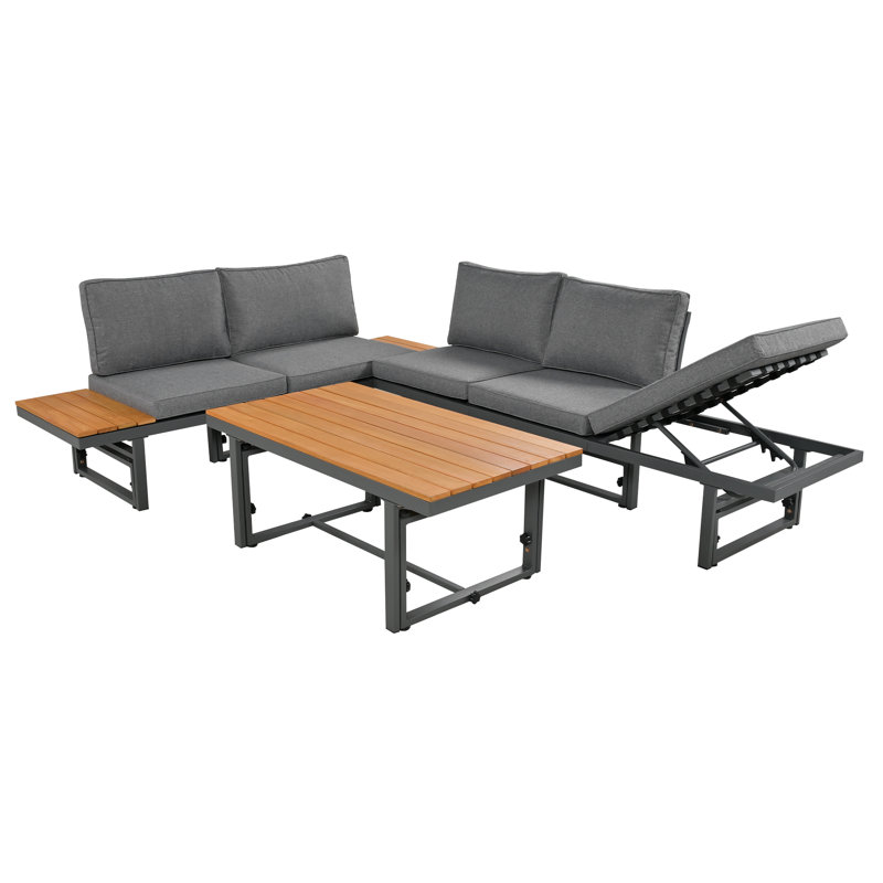 Bellegarde 6 - Person Garden Lounge Set with Cushions
