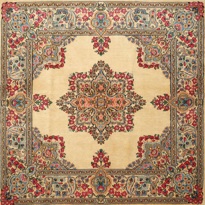 Tapis rouge/crème/gris traditionnel Orpington