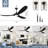 Black 3 Blade Solid Wood Indoor Outdoor Ceiling Fans with Lights for Patios Living Room Bedroom - 60 Inch-912080174