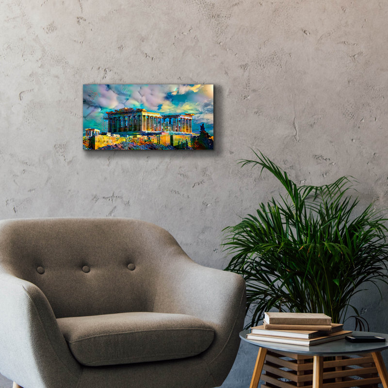  «Grèce Athènes Parthénon 2023» par Pierre Gavidia, art mural sur toile, 24 po x 12 po