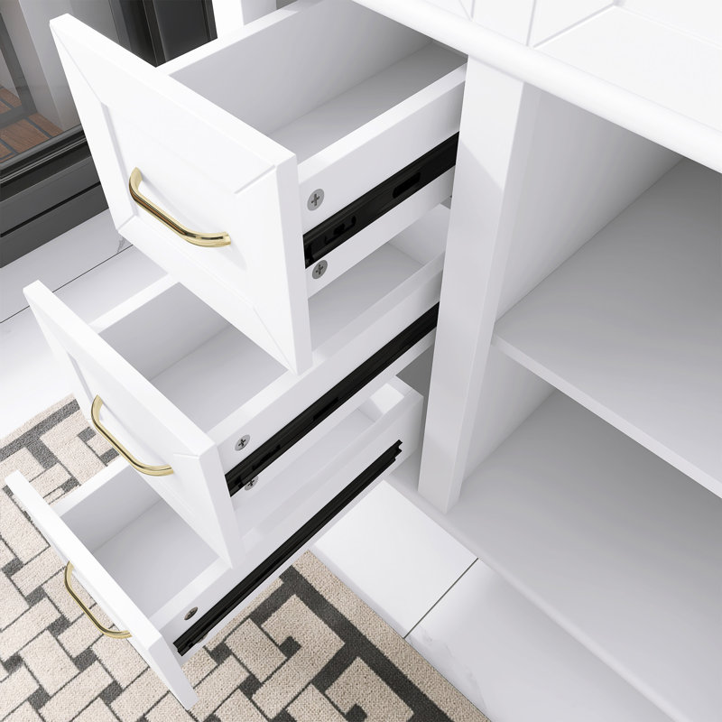 Meuble-lavabo autoportant 30 po blanc avec lavabo intégré en céramique blanche