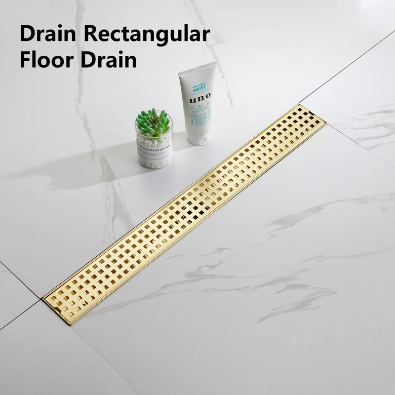 24 W Linear Grid with Overflow Included, Brushed Gold