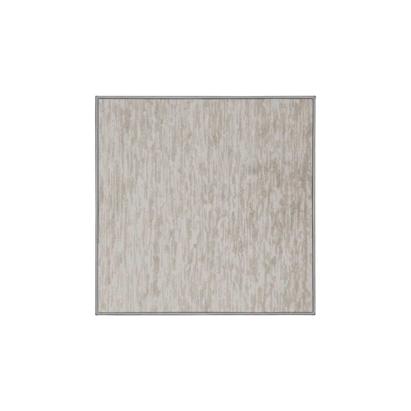 Tapis gris soyeux et moelleux, Carré 7 pi