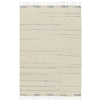Keoka Wool Area Rug in Cream/Gray