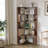 Afeef Corner Bookcase Corner Bookshelf Large Display Rack Storage Organizer-1201670662