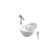 DROP Bath And Kitchen 10'' Ceramic Oval Bathroom Sink with Faucet and Overflow