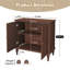   Buffet Mid-Century de 31 po avec tablettes réglables et grand support à verres à vin Gurbachan-1087643411