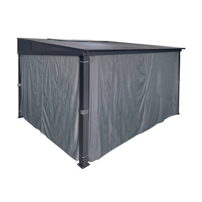 APEX GARDEN Gray Polyester Side Wall for Gazebo