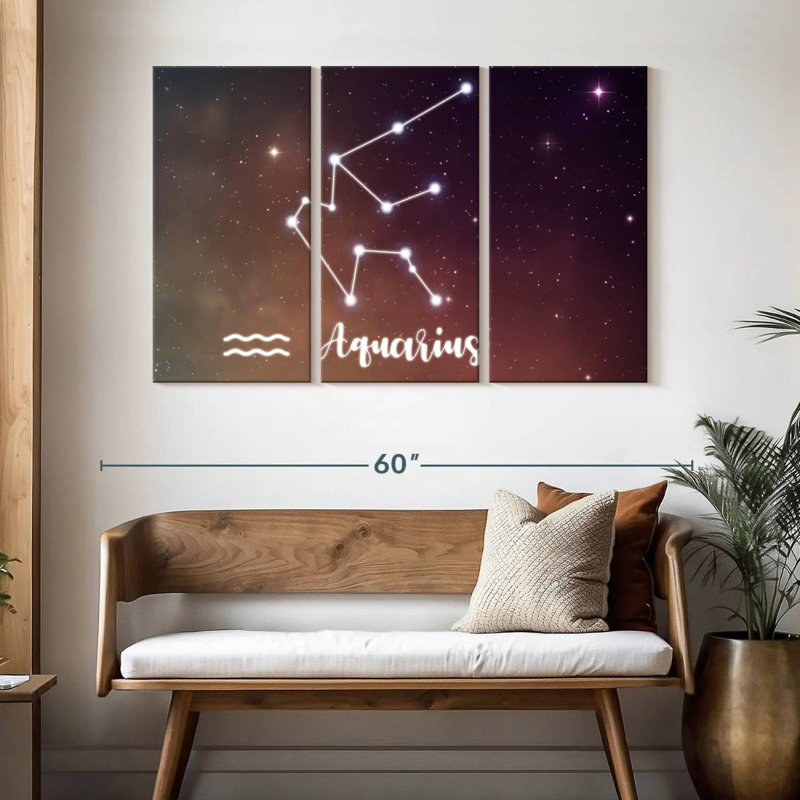 Adella Aquarius Constellation, H 32 po x l 50 po