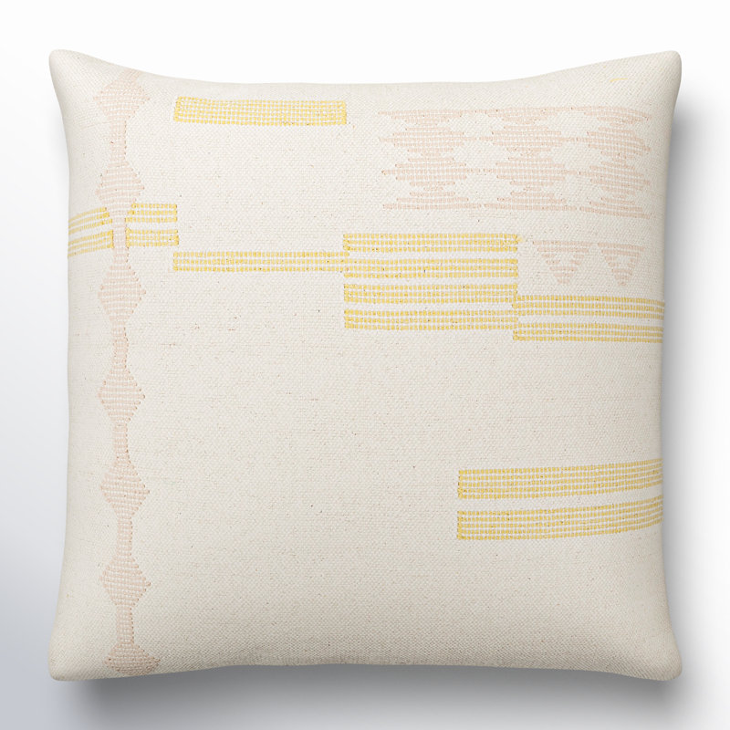 Mariposa Cotton Throw Pillow Square Pillow, 22" x 22", Pillow Cover Only - No Insert