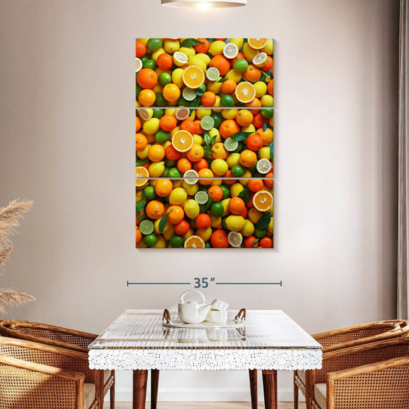 Yarlin Citrus Fruit Pile, 32" H x 20" W