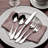 Latitude Run® CE9D68E2989E43A8BF8F6D31C52AB40D Manvik Dinner Fork, 18/10 Stainless Steel, Set Of 12