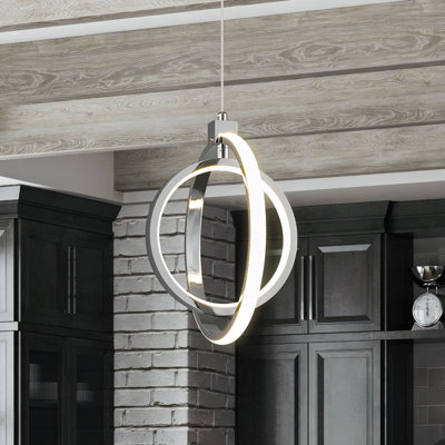 Modern Led Chandelier Ring Pendant Light Fixtures 4000k Dimmable Height Adjustable Pendant Lighting For Dining Room Kitchen Island Bedroom Living Room Foyer