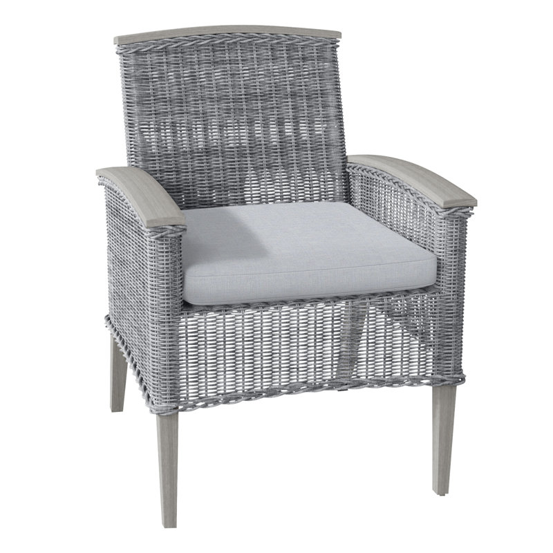 Fauteuil Astoria tissé - huître, Pas de soudure, Lin chambray, Huître