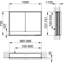 100mm W 73.5mm H Recessed Frameless Medicine Cabinet Mirror 4 Adjustable