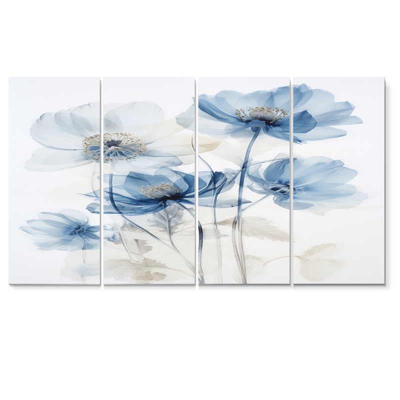 Warman - Art mural coquelicot 4 pièces, H 28 po x l 48 po
