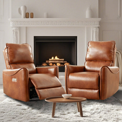 Fauteuil inclinable électrique pivotant rembourré Hjalti