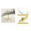 36-Inch Round Glass Bar Table with Gold Base
