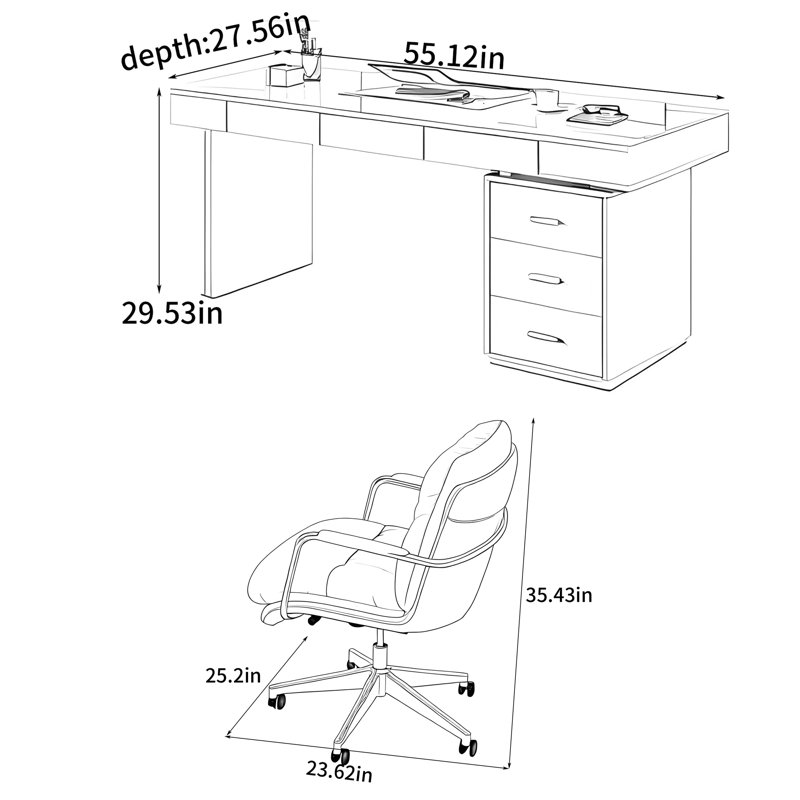 Oppelt, 29.53" H x 55.12" W x 27.56" D