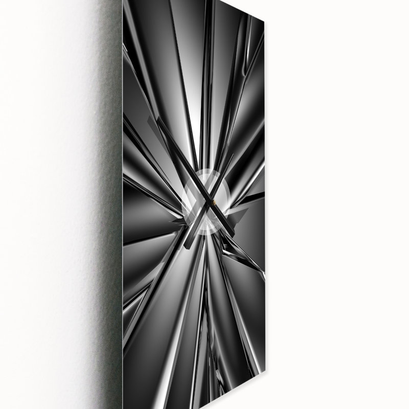 Horloge murale moderne cristal futuriste, Petit