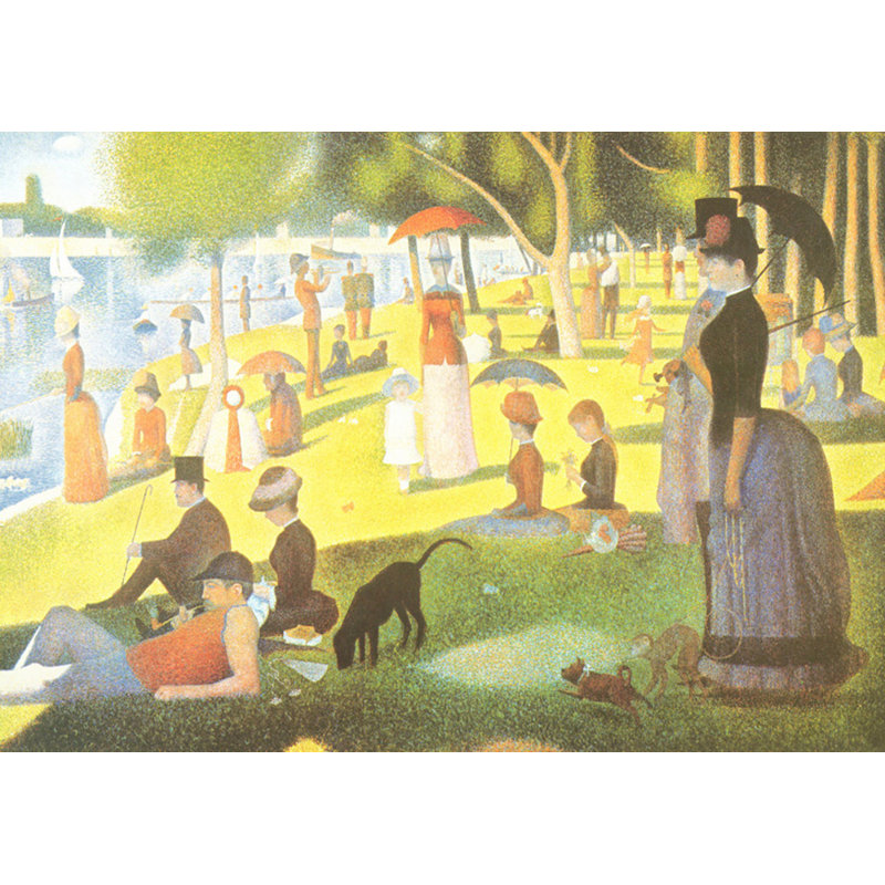 Un dimanche après-midi sur l'île de La Grande Jatte, H 17 po x l 24 po