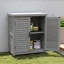 Banc de rempotage avec armoire de rangement et plateau de table en métal-1100088582