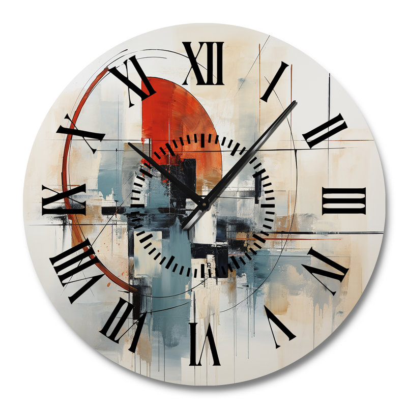 Horloge murale Mid-Century, Grand