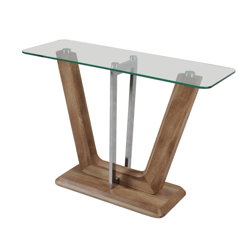 Wallen 110cm Glass Top Console Table