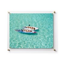 Wexel Art 15x15-Inch Double Panel Clear Acrylic Floating Frame with Silver