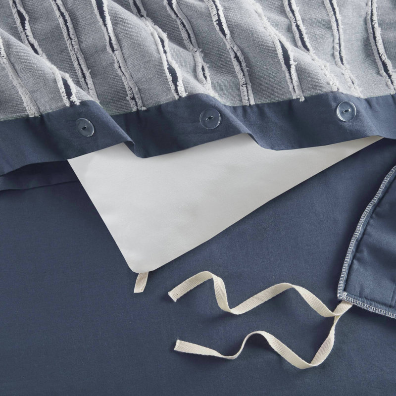 Ensemble d'édredon surdimensionné 100% jacquard Essence, Édredon très grand + 5 taies décoratives + 3 co, Bleu