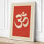 Om in Red Minimalist - Wrapped Canvas-406026747-406026748