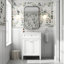 Meuble-lavabo 24 po avec 2 portes et tiroir coulissant, armoire de rangement pour salle de bain avec lavabo, portes à fermeture en douceur