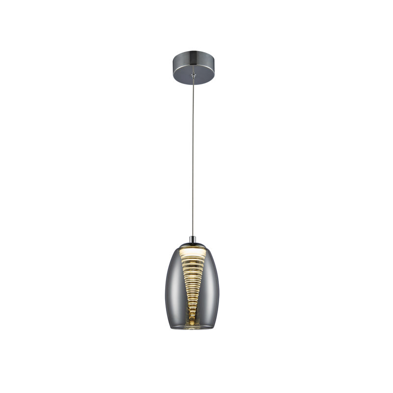 Boerner 1 - Light Chrome/Grey LED Single Pendant