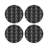 Crossbones Small Vegan Leather Round Pebble Placemat