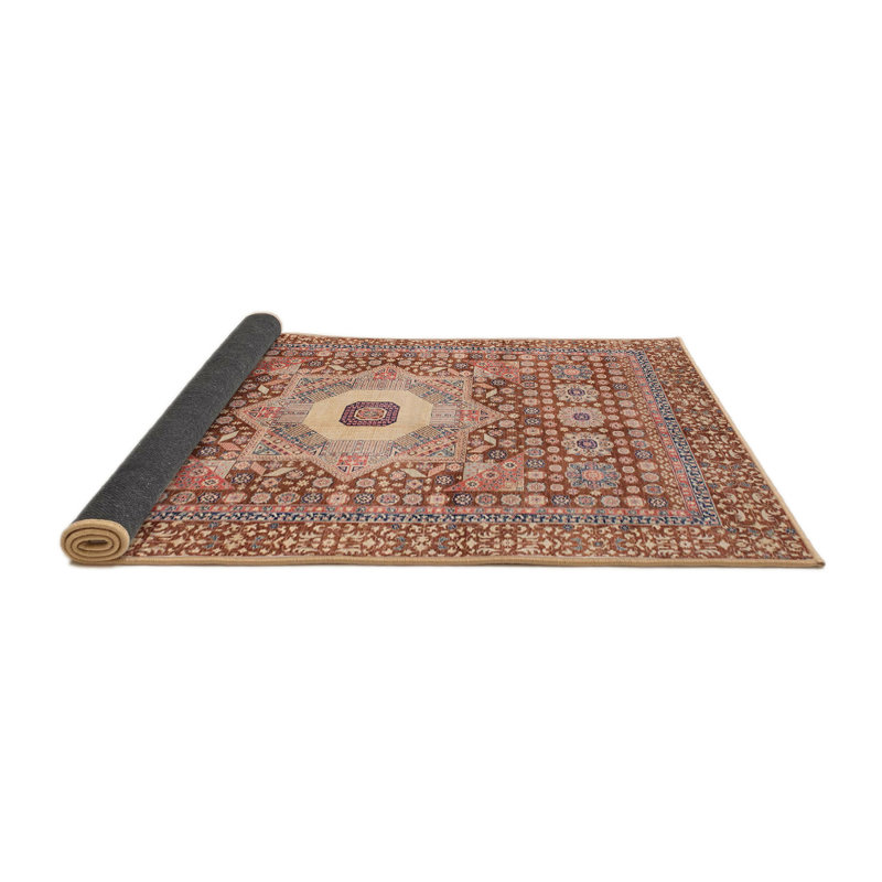 Tapis abstrait à motif abstrait moderne 4012, Rond 8 pi