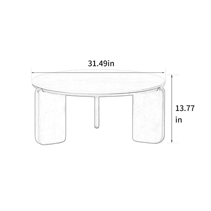 Table basse en bois massif avec dalle de grotte