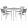 Eveleen Set 35" L Square Plastic/Acrylic Breakroom Table